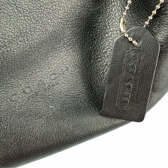 Coach RARE Vintage Lexington Drawstring Black Leather Bucket Bag Made In Italy - Picture 4 of 14
